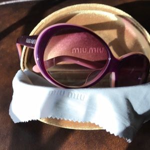 Authentic miu miu purple sunglasses